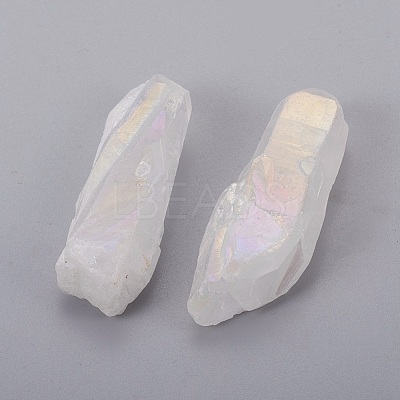 Electroplate Natural Quartz Crystal Beads KK-F757-G07-1