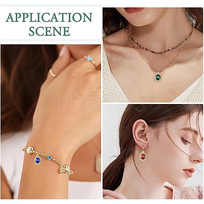 10Pcs Alloy Rhinestone Pendants ALRI-YW0001-25A-1