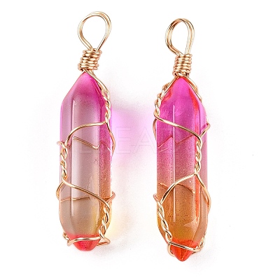 Lampwork Pendants GLAA-T023-07K-1