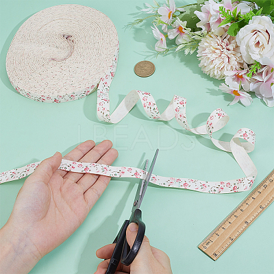 50M Flower Pattern Cotton Ribbon OCOR-BC0008-98-1