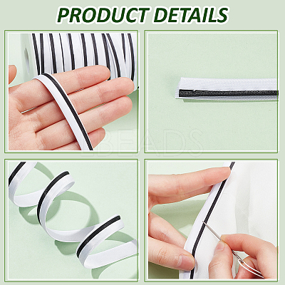 Polyester Satin Piping Ribbon OCOR-WH0091-32A-1
