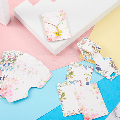 500Pcs 5 Style  Paper Necklace Display Cards DIY-YS0001-27-1