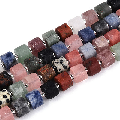 Natural & Synthetic Mixed Stone Beads Strands G-N353-02A-01-1