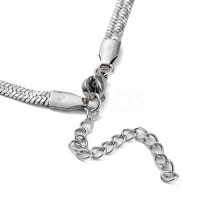 Non-Tarnish 304 Stainless Steel Herringbone Chain Necklaces NJEW-P282-02P-1