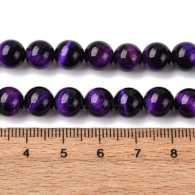 Natural Tiger Eye Bead Strands G-P230-08-D-8mm-1