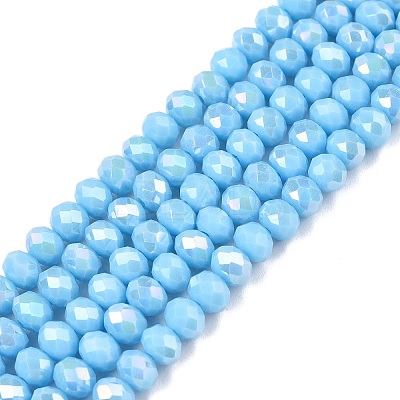 Electroplate Glass Beads Strands LS-EGLA-A044-P4mm-B08-1
