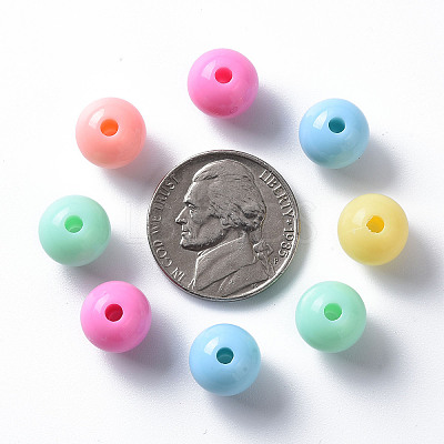Opaque Acrylic Beads X-MACR-S370-C10mm-M1-1