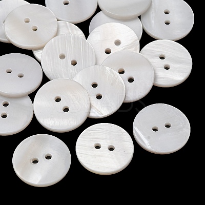 Natural Freshwater Shell Buttons SH-CBA22EC-01-1