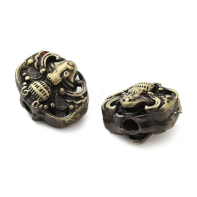 Tibetan Style Rack Plating Brass Bead KK-Q805-32AB-1