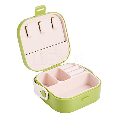 Square PU Leather & PP & Silicone Jewelry Set Box AJEW-TAC0014-13A-1