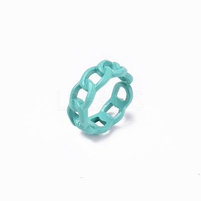 Spray Painted Alloy Cuff Rings X-RJEW-T011-29F-RS-1
