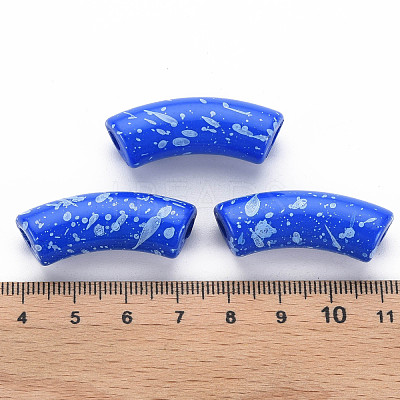 Opaque Spray Painted Acrylic Beads MACR-S372-001F-1