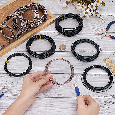 10 Rolls 10 Styles Aluminum Wire AW-FG0001-01-1