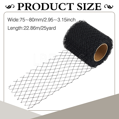 25 Yards Polyester Mesh Ribbons DIY-WH0002-90B-1