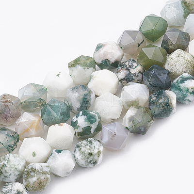 Natural Tree Agate Beads Strands G-S332-6mm-010-1
