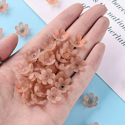 Frosted Acrylic Bead Caps MACR-S371-07A-763-1