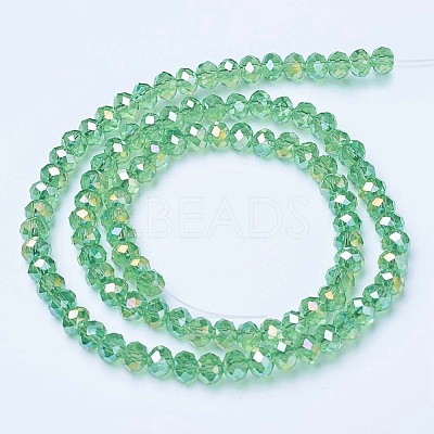 Electroplate Glass Beads Strands X-EGLA-A034-T10mm-B11-1