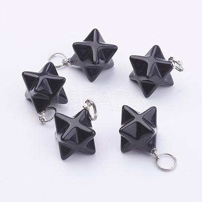 Natural & Synthetic Mixed Stone Pendants G-E398-02A-1
