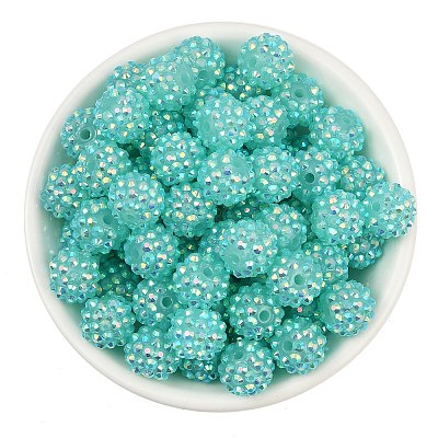 AB-Color Resin Rhinestone Beads RESI-S315-12x14-14-1