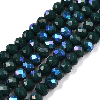 Electroplate Opaque Solid Color Glass Beads Strands LS-EGLA-A044-P3mm-L12-1