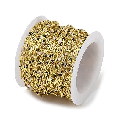 Rack Plating Brass Dapped Chains AJEW-Q153-03G-04-1