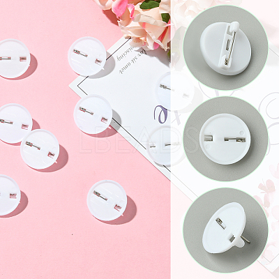 80Pcs Plastic Brooch Base Settings KY-SC0002-39A-1