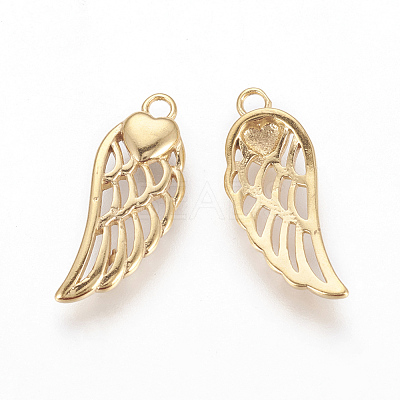 304 Stainless Steel Pendants STAS-P217-02G-1