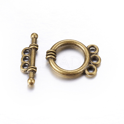 Tibetan Style Alloy Toggle Clasps MLF10795Y-NF-1