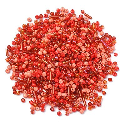 Opaque & Transparent Inside Colours Glass Seed Beads SEED-YW0002-17B-1