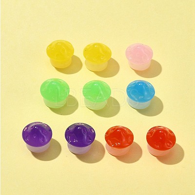 10Pcs Luminous Resin Mushroom Ornament RESI-FS0001-60C-1