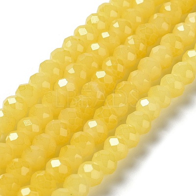 Baking Paint Imitation Jade Glass Bead Strands DGLA-A034-J2MM-A-1