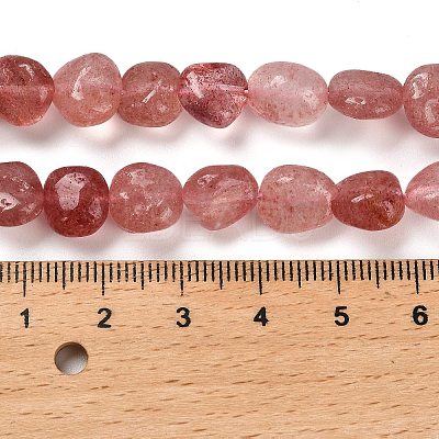 Natural Strawberry Quartz Beads Strands G-P497-01E-06-1