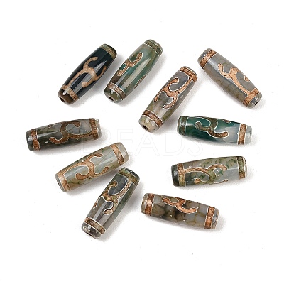 Tibetan Style dZi Beads TDZI-E004-41-1