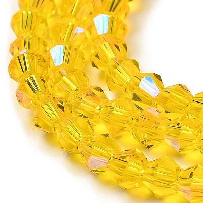 Transparent Electroplate Glass Beads Strands EGLA-A039-T3mm-L22-1