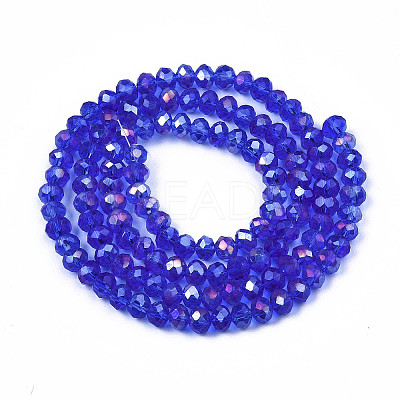 Electroplate Glass Beads Strands EGLA-A044-T3mm-B31-1