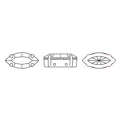 Preciosa&reg MAXIMA Crystal Sew-On Cups X-PRC-SE15-60010-S-1
