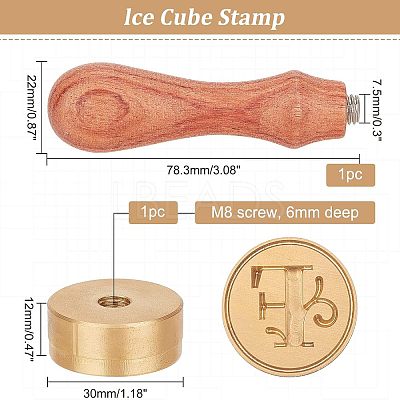 1Pc Brass Stamp Head DIY-OC0008-66F-1