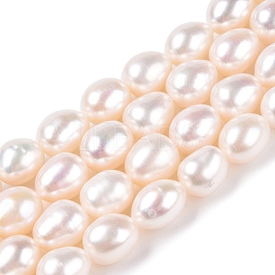 Natural Cultured Freshwater Pearl Beads Strands PEAR-N012-07U-1