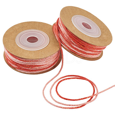 2 Rolls Segment Dyed Cotton Twisted String Cord OCOR-TA0002-95B-1