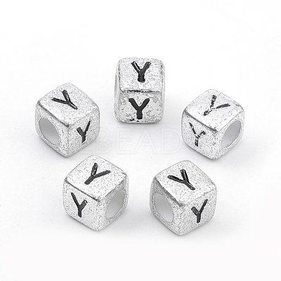 Plated Acrylic Beads PB43C9308-Y-1