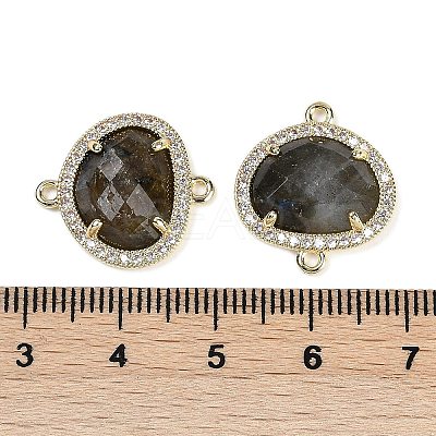Natural Labradorite Faceted Oval Links G-B126-01G-07-1
