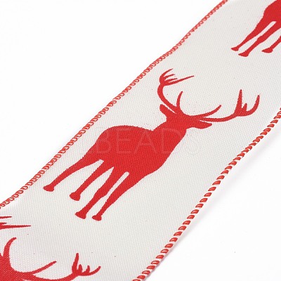 Polyester Imitation Linen Wrapping Ribbon DIY-P012-02A-1