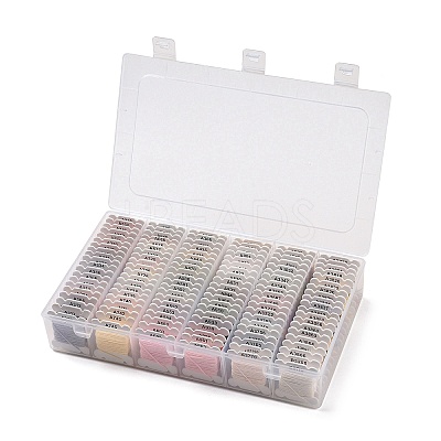72 Cards 72 Colors 6-Ply Polyester Embroidery Floss OCOR-K006-C06-1