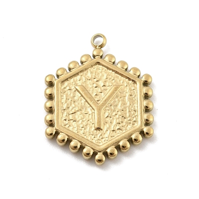 201 Stainless Steel Pendants STAS-R227-01Y-G-1