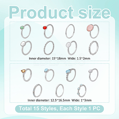 2 Sets 2 Style Alloy Finger Rings Sets RJEW-UN0003-03P-1