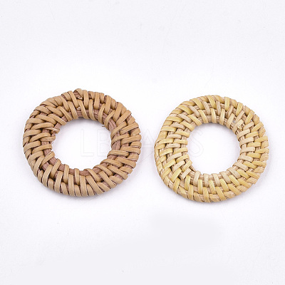 Handmade Reed Cane/Rattan Woven Linking Rings X-WOVE-T005-06A-1