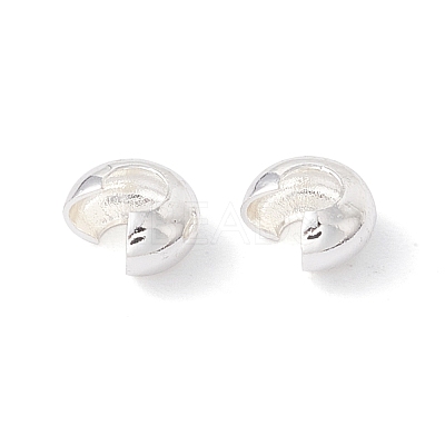 Brass Crimp Beads Covers KK-P219-05B-S-1
