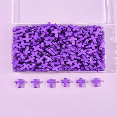 200Pcs Opaque Acrylic Beads SACR-FS0001-39D-1