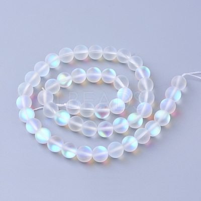 Synthetic Moonstone Beads Strands X-G-R375-8mm-A13-1