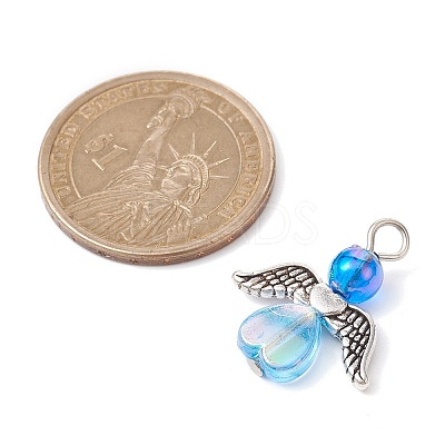 Acrylic with Alloy Pendants PALLOY-JF02418-02-1